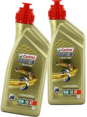 2x 55832 Motoröl (1 L) | 15F599 (vollsynthetisch, Api Sl, Jaso Ma-2), POWER1 Racing 4T 10W-50 POWER1 Ultimate 4T 10W-50
