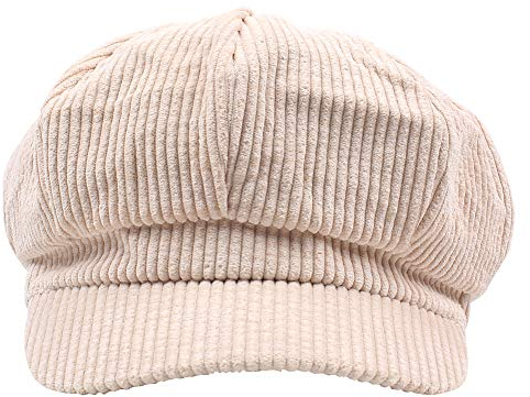 TININNA Damen Cord Mütze Newsboy Beret Cap Winter Schirmmütze Kappe Hut Earflap Kappe Ballonmütze