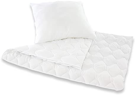 Träumeland SET MÄRCHENWEICH - Spezialfaser für beste Klimaregulierung und optimalen Feuchtigkeitstransport atmungsaktiv und langlebig Decke: 135 x 200 cm + Kissen 80 x 80 cm