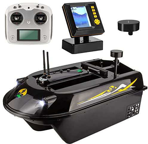 GPS RC Fish Bait Boat 8kg Load with 600M Remote Control Sea Fishing Bait Boat with Fish Finder Fishing Accessories, SBOTTON-8571 (Color : With Sonar finder)