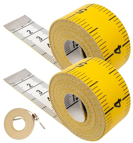 Schneidermaßband, 2 Stück, universal Massband mit 200 cm Gesamtlänge, 2in1 Maßband mit CM und Zoll Skalierung, Ausmessung von Kleidung, Körper-Fett, Rollmaßband, Rolle Messband mit Aufbewahrungsknopf