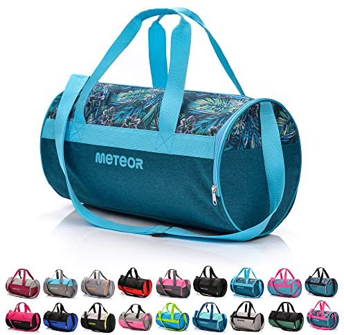 meteor Sporttasche Kinder 25L runde Tasche Gym Tasche Herren schwimmtasche Reisetasche Urlaubstasche klein Fitnesstasche Kindertaschen Schule-Taschen turntasche Jungen