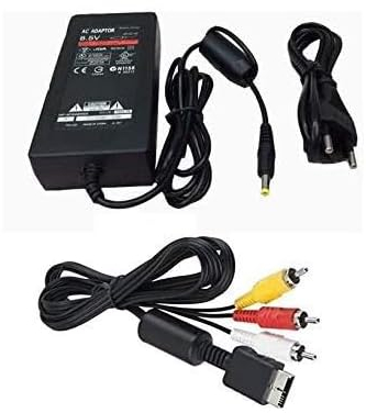 Set di accessori per Playstation 2 Slim PS2 AC adattatore + cavo TV caricatore cavo di ricarica adattatore AC