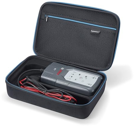 Borsa compatibile con Bosch C7 Caricabatterie intelligente e automatico 12V-24V Caricabatterie per auto Organizer con accessori in rete Borsa per ganci, attacchi rapidi di Supremery