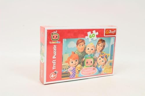 Trefl - Cocomelon, Journée Magnifiqique ! - Puzzle de 60 éléments - Puzzle Coloré avec des Personnages de Bande Dessinée, Divertissement Créatif, Loisir pour Les Enfants à partir de 4 Ans