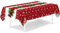 DAMAS DESIGN Weihnachtstischdecke180x140 Wasserdicht & Abwaschbar hochwertiges Polyester Tischdecke mit Weihnachtsmotive für Festliche Tischdekoration. Farbe Rot