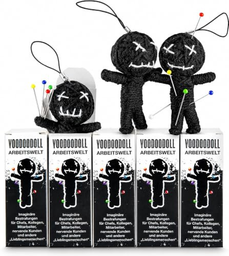 Schöne Güter Voodoo Puppe Arbeitswelt Voodoo Doll to go Voodoo-Doll imaginäre Strafen für Nette Chefs, „geliebte“ Kollegen, andere Kollegen Geschenk Kollegen im Karton 5 x PRYM Stecknadel (5 Stück)