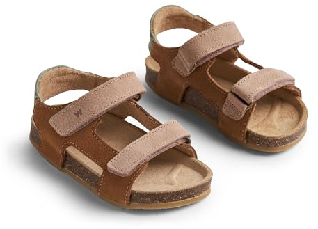 Wheat unisex barn tåfria kork-sandaler Corey äkta läder lära-gå-sko, 2031 Rose Dawn, 26 EU