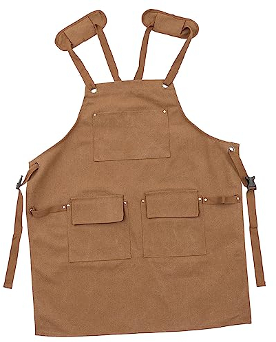 COLLBATH Arbeitsschürze Schürze für Männer Schürze im Taschendesign küche kitchen das Geschenk Geschenke Friseur Geschenkidee für Frauen Kochschürzen für Herren verdicken Fräulein Segeltuch