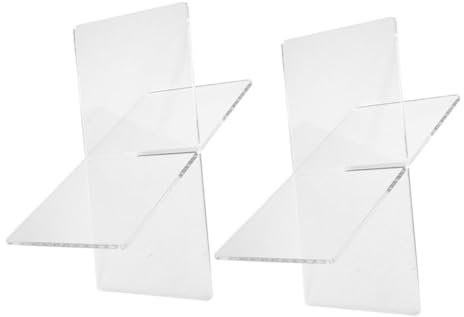 NUOBESTY 2stücke X-förmiger Buchhalter Transparenter Leseständer Für Bücher Noten Und Stabiler Schreibtisch-organizer Für Zuhause Und Büro