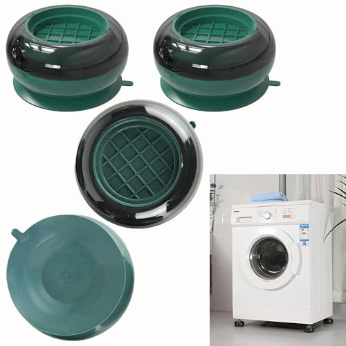 Syiyunran Waschmaschine Anti-Shock Feet - Grün 1 set (4er pack), Größe 7.6x4cm, Universal Waschmaschinenfüße Anti-Rutsch-Matten, Stoßdämpfer für Waschmaschinen, Trockner, Kühlschränke, Möbe