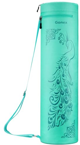Gonex Borsa per Tappetino Yoga, Esercizio Completo con Cerniera Borsa per Tappetino Yoga Durevole Oxford Resistente all'Acqua con Tasca a Compartimento Impermeabile Tasca con Zip Tracolla Regolabile