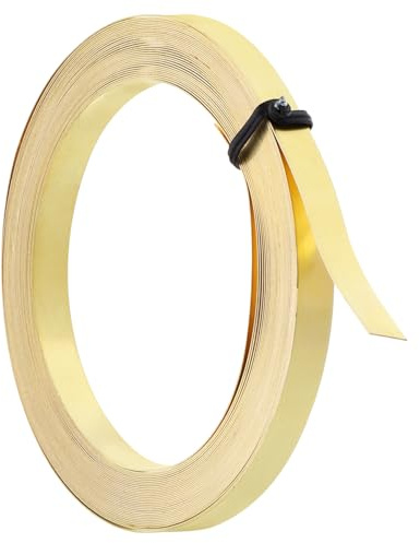 PATIKIL 19,7 Pies Latón Cuadrado Alambre, 6mm Ancho Flexible Latón Abalorios Alambre 30 Calibre Plano Bisel Alambre para Joyas Fabricación Bricolaje Esculpir Manualidades