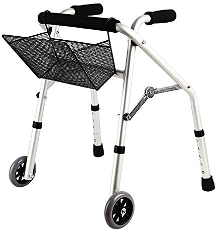 Rollator für Kinder mit 2 großen Rädern, höhenverstellbar, leichter Rollator, Aluminiumwagen für Kinder mit Zerebralparese
