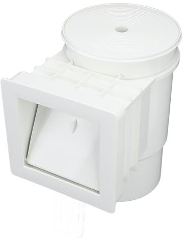 Skimmer para Estanque, Skimmer de Boca Ancha Montado en la Pared para Estanques de Peces, Skimmer de Material de PVC con Cómodo, Capacidad de 9,5 L, Conexión de Rosca Interna de