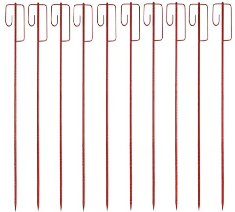 10x Absperrleinenhalter 1250x12 mm | Absperrhalter, Leinenhalter, Laterneneisen Halter | 10 Stück