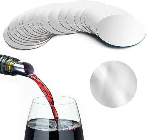 ANDSHUAI 20 Piezas Vertedor de Vino,Discos Reutilizables,Boquillas Antigoteo Accesorios, Vertidor De Vino Sin Goteo,Vertedor Vino Antigoteo,para Botellas Stop Gote Vino,para Restaurantes,Bares