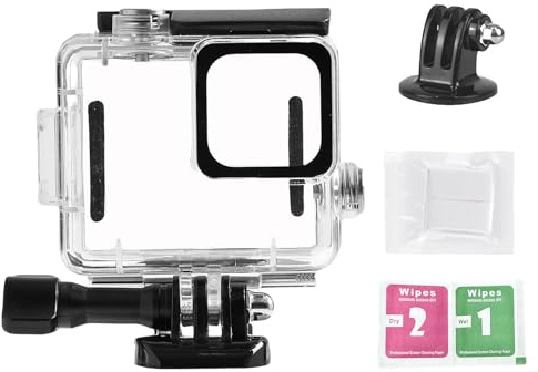 Custodia impermeabile per GoPro Hero Compact Action Camera, subacquea subacquea 50 m, custodia protettiva per Go Pro Hero Compact Action Camera con accessori per staffa