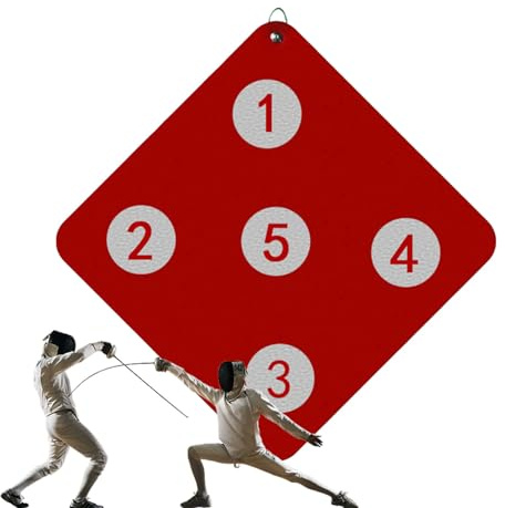 Fecht-Trainingsgeräte | Wandmontierte Zieltrainings-Zaunübung | Hilfsgetriebe mit fünf Bulls-Eye, kompakte Fähigkeitsausrüstung zur Säbelverbesserung