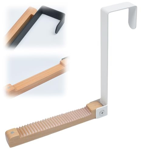 ComedyKing Türgarderobe Klappbar, Türhaken zum Einhängen, kleiderhaken klappbar Türhaken, Über Tür Handtuchhalter Kleiderhaken Tür für Kleidung, Mantel, Hinter der Badezimmertür (1, Weiß)