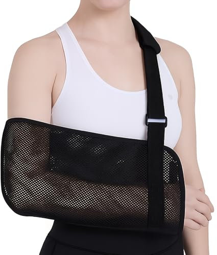 Immobilizzatore in rete per braccio e spalla per lesioni alla spalla, Supporto per Lesioni alla Spalla e Polsino Rotatore Strappato, Tutore Traspirante per Doccia,per Braccio Destro e Sinistro, adulto