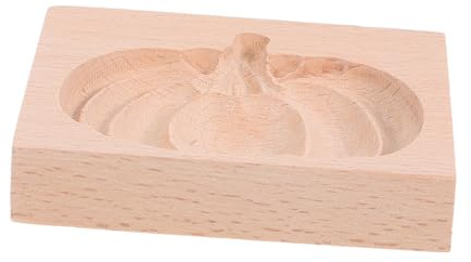 Ciieeo Molde de madera para galletas de calabaza, molde tallado para galletas, para Halloween, Acción de Gracias, horneado, material de madera de haya, superficie lisa, regalo de día festivo