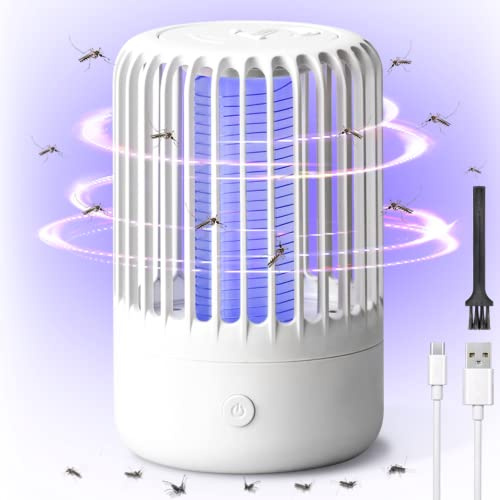 Insektenvernichter Mückenfalle Elektrisch, Mückenlampe Mückenschutz Insektenfänger UV-Licht Insektenvernichter, 360° Leistungsstarke USB Schädlingsbekämpfungsfallen für drinnen und draußen