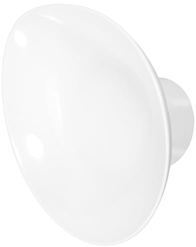 Homoyoyo Weiße Keramik Obstschale mit Fuß, Rund, Minimalist | Glatte Oberfläche, Gratfreie Kante, Vielseitig Nutzbar, Elegante Form für Tisch und Theke