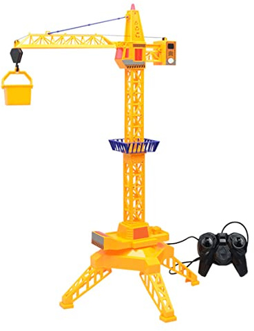 BEAHING Grúa de Juguete con Control Remoto, construcción eléctrica con Sonido Ligero, para niños sin batería incluida, vehículo de construcción de Juguete para niños