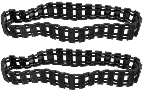 Veemoon Chenilles de Char en Plastique de Remplacement 2 Pièces 140 Mm pour Véhicule Télécommandé, Piste de Bricolage Adaptée aux Jouets Rc, Accessoires Robustes pour Rechange Robots