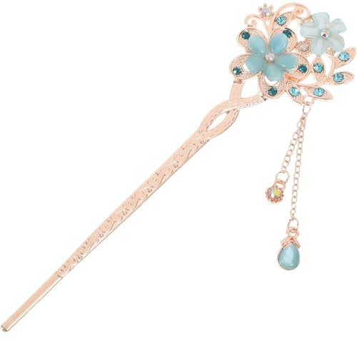 Ciieeo Forcine per Chioma da Donna Accessori Eleganti Vintage Strass e Nappine in Lega di Zinco e Stile Classico per Acconciature Raccolte