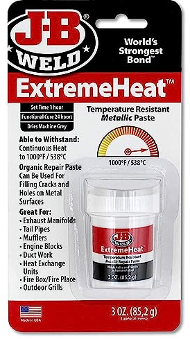 J-B Weld 37901 ExtremeHeat High Temperature Resistant Metallic Paste - 3 oz, Grey