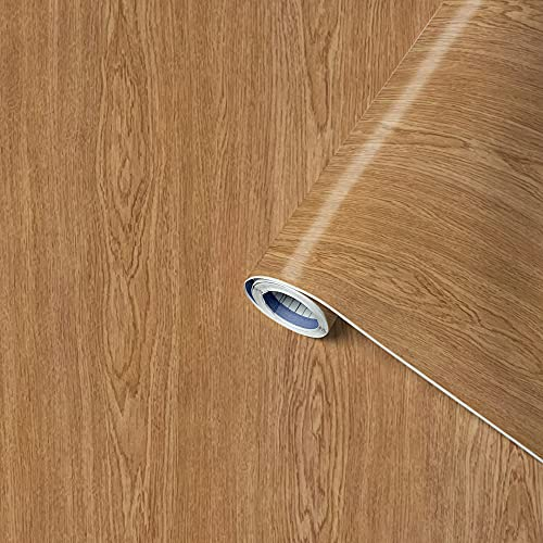 Venilia Klebefolie Perfect Fix® | Holzoptik Eiche mittel Holzfolie | 45cm x 2m, Stärke 150μ | selbstklebende Möbel-Folie, Dekofolie, keine Blasen, Küchenfolie | PVC ohne Phthalate | Made in EU