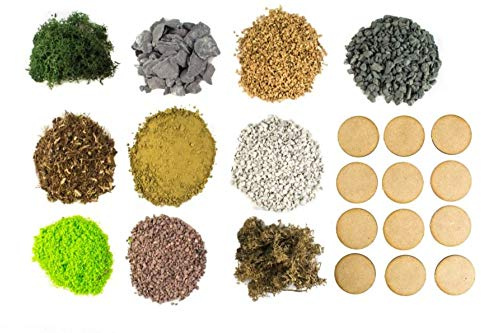 War World Gaming 40mm MDF Basen und Landschaft Materialien - 28mm Modellbau Basing Kit Gelände Tabletop Spiele Figuren Landschaftsbau Geländebau Diorama