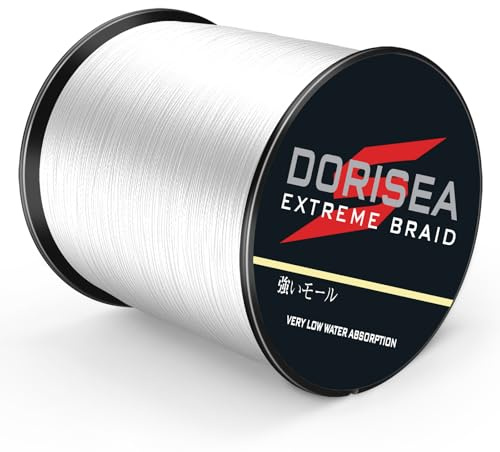 Dorisea Extreme Braid Geflochtene Angelschnur, 100% PE, 300 m, Test von 6 bis 550 kg, Abriebfest, unglaubliche Superline Null Dehnung, Kleiner Durchmesser