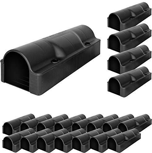20x Köderstation Ratten Set Köderbox Rohr Garten Mausfalle Mäuse Rattenköderbox Box Rattenköderstation Rattenfalle Kinder- Haustiersicher Koederbox Petigi