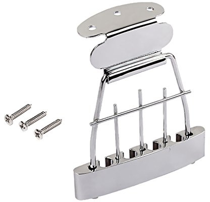Harilla Semi Hollow Bass Saitenhalter Set für 4 Saitigen Archtop Bass Chrom