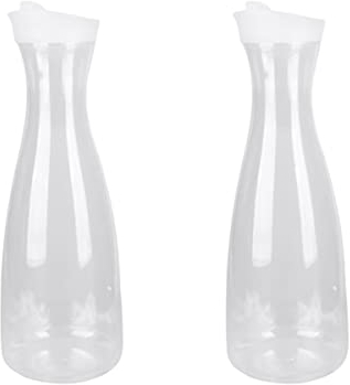 HEMOTON Garrafas Jarra Refrigeradora con Tapa 2Pcs Limonada Fácil Tapa Barra Calor Garrafas Leche Y Cocteles Excelente Gran Capacidad de Plástico con Tapas Hidratador De