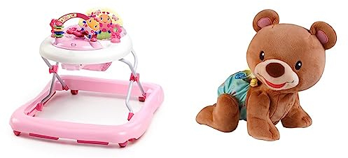 Bright Starts & VTech Baby Krabbel-mit-mir-Bär – Interaktives Plüschtier, das alleine krabbelt, zählt, spricht und singt – Für Kinder von 9-36 Monaten