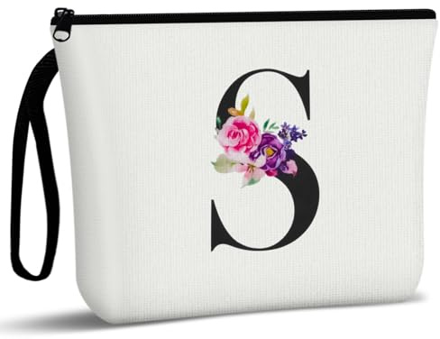 Aucuu Kosmetiktasche Damen, Kosmetiktasche Leinwand, Make-up-Tasche, Kosmetiktasche Multifunktionaler, Make Up Schminktasche, Groß Kapazität Kosmetiktasche, Canvas-Strandtasche