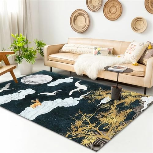 Babyzimmer Teppich Teppich Aesthetic Einfache Wolken Orientalisches Retro-Muster 200X300Cm Kinder Teppich Jungs Grau