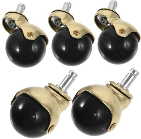 HAPINARY 5piezas Ruedas Giratorias Para Silla Oficina Robustas De Ruedas De Repuesto Silenciosas Para Muebles y Electrodomésticos Pequeños Fácil Instalación Giratorias y Resistentes