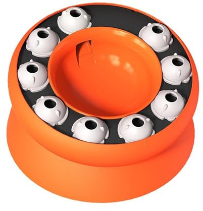 M&Catree Interaktives Spielzeug für Katzen Hunde Spülmaschinengeeignetes Intelligenzspielzeug Slow Feeder Antischlingnapf - Orange