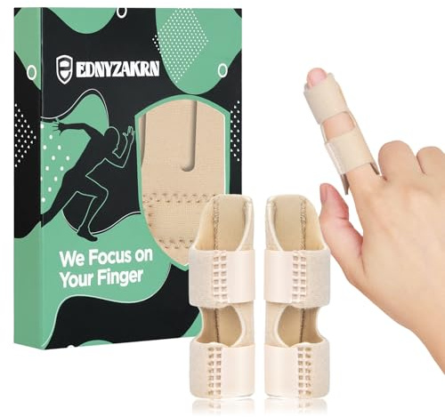 EDNYZAKRN 2PCS Fingerschienen für Trigger Finger | Gebrochene Finger - Arthritis, Fingerschützer Unterstützung für Index - Middle - Ring Finger