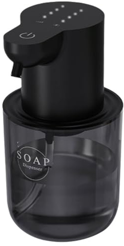 JUCHRZEY 400ml Dispenser Automatico di Sapone Schiuma/Gel Sensore a Infrarossi Ricaricabile Dispenser Elettrico di Disinfettante 4 Marce Lavamani Schiuma a Induzione Automatica IPX5 Impermea