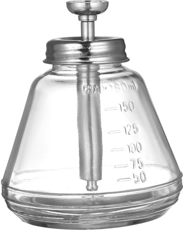 SOESFOUFU 180ml Press Bottle for Nail Art Liquid Pump Dispenser Metal Core Glass Bottle Suitable for Beauty and Cosmetic Applications