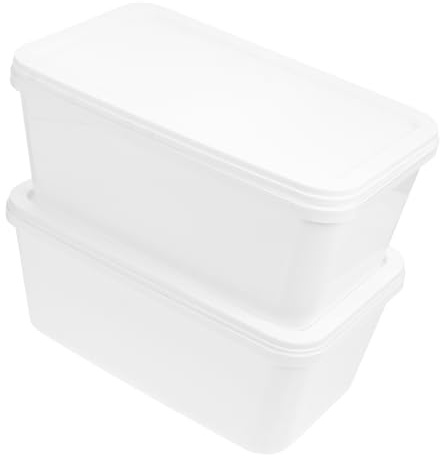LIGIGWASH Langer Eisbehälter 3 Liter Lebensmittelechter Kunststoff Gefrierbehälter Mit Deckel Für Hausgemachtes Eis Und Dessert Aufbewahrung
