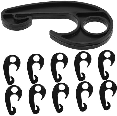 Milisten 20pezzi Ganci in Plastica per Telone Auto Gancio Antivento per Tettuccio Gancio da Campeggio in PVC per Kayak e Copertura per Auto