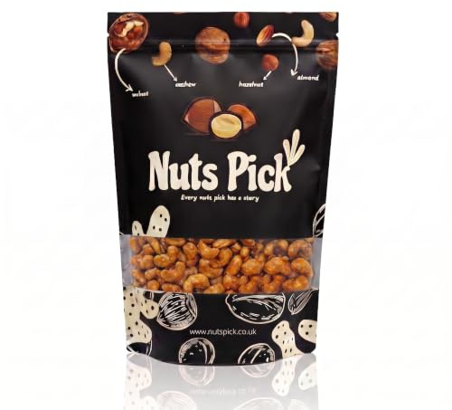 Nuts Pick Honey & Chilli Cashews – Sweet and Spicy Cashew Nuts – Coated with Honey 1kg