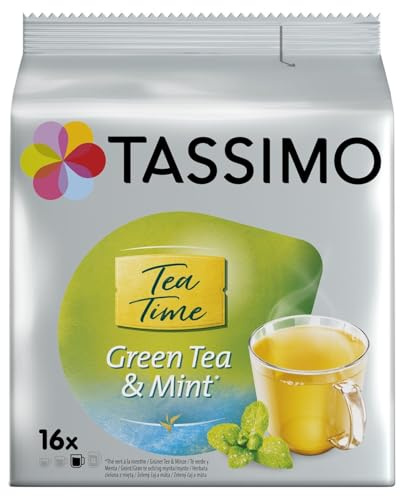 TASSIMO – Thé Vert Fraîcheur Menthe, Infusion Revitalisante et Aromatique (16 Dosettes) - Lot de 3 - vendu par Lot